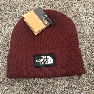 The North Face burgundy Dark Red Knit Beanie